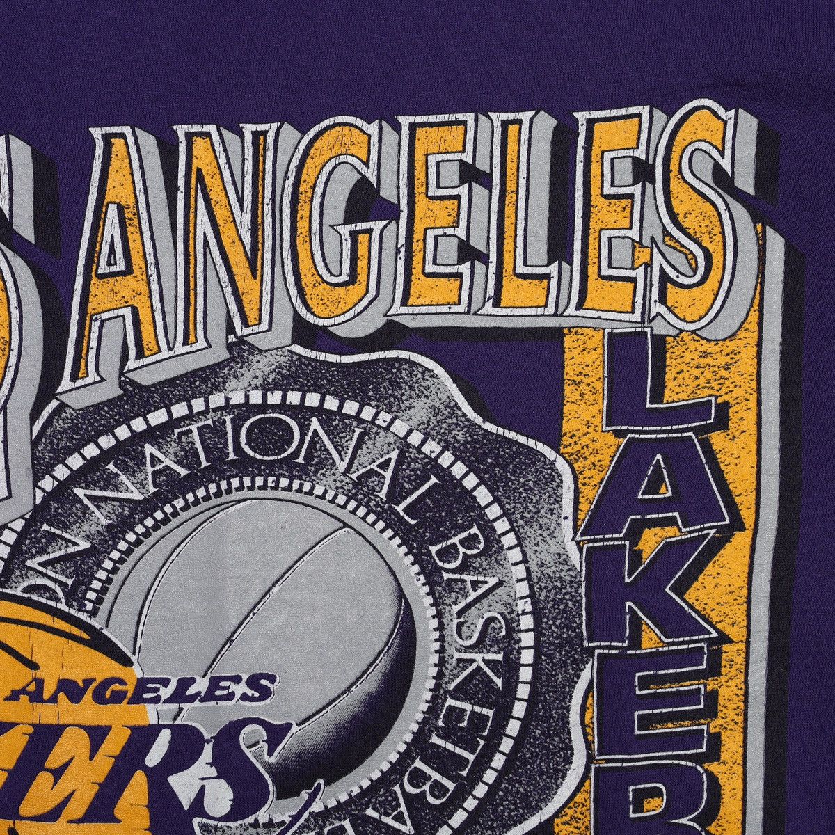 NBA Vintage Los Angeles Lakers Purple Tee NBA 90s Size US XL / EU 56 / 4 - 7 Thumbnail
