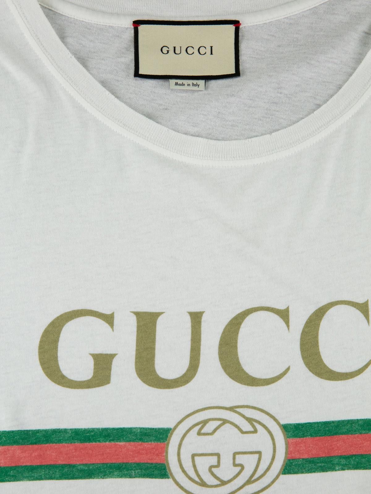 Gucci Gucci Printed Logo White T Shirt Size US XS / EU 42 / 0 - 3 Thumbnail