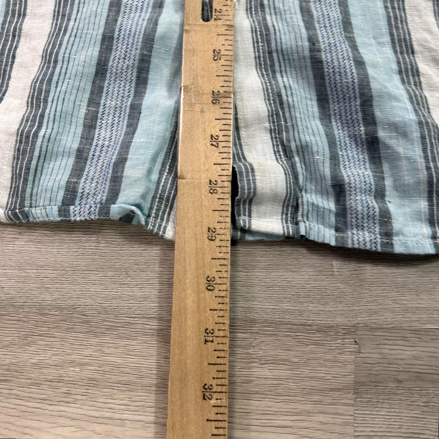 Tommy Bahama Tommy Bahama Shirt Mens Large 100% Linen Blue Stripe Button Front Casual Size US L / EU 52-54 / 3 - 7 Thumbnail