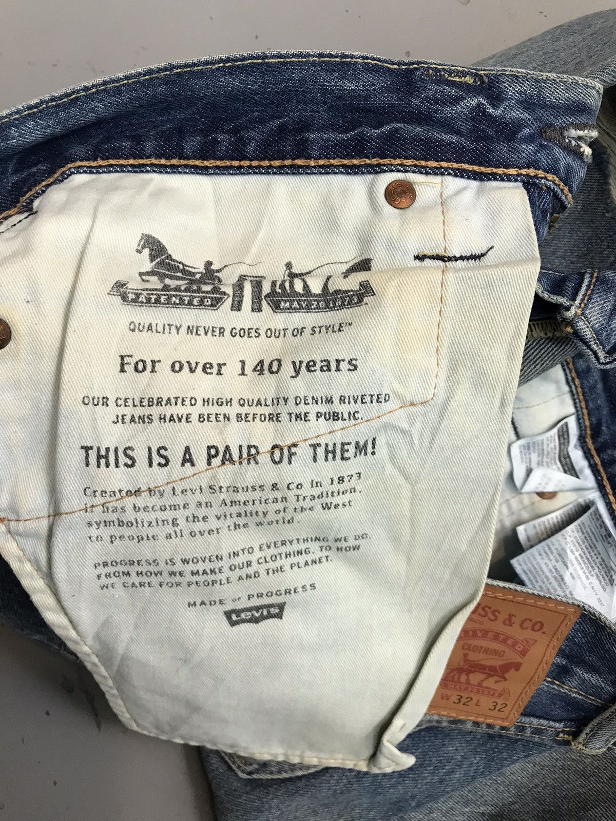 Levi's × Vintage Vintage Levi’s Strauss & co salvage 511 red tab denim Size US 33 - 7 Thumbnail