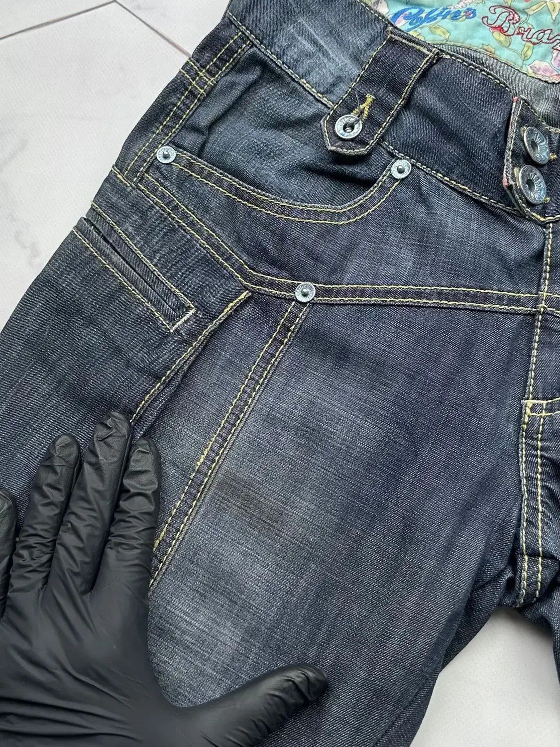 Japanese Brand Vintage Zipped Cropped Jeans (B496)E2 Size 27" / US 4 / IT 40 - 6 Thumbnail