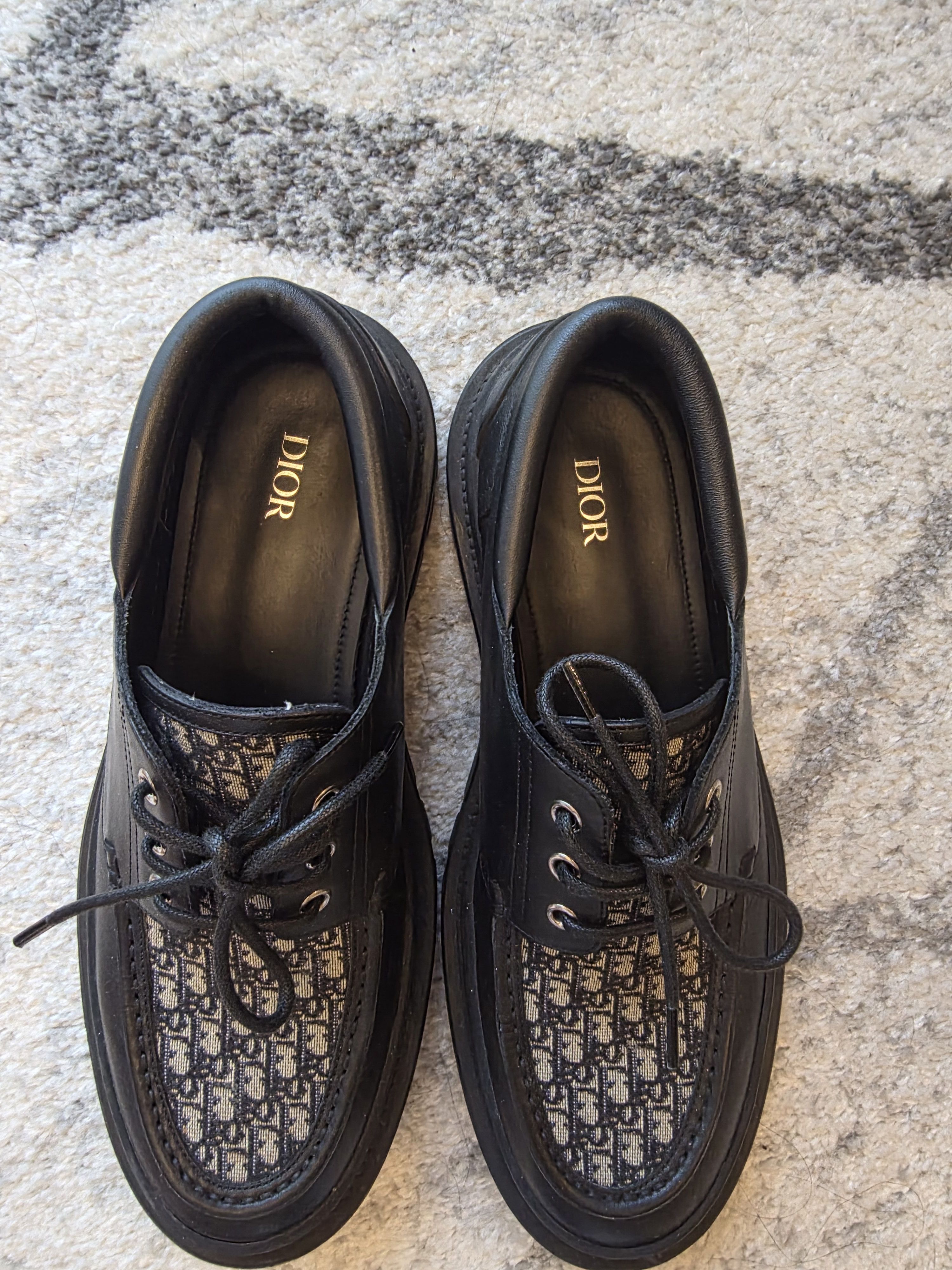 Dior Dior mens Oblique Derby Shoes size 42 us 9 Size US 9 / EU 42 - 3 Thumbnail