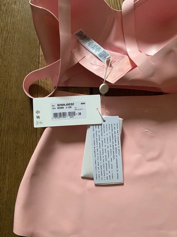 Maison Margiela 2023 Maison Margiela latex set top bottoms pink bustier Size S / US 4 / IT 40 - 5 Thumbnail
