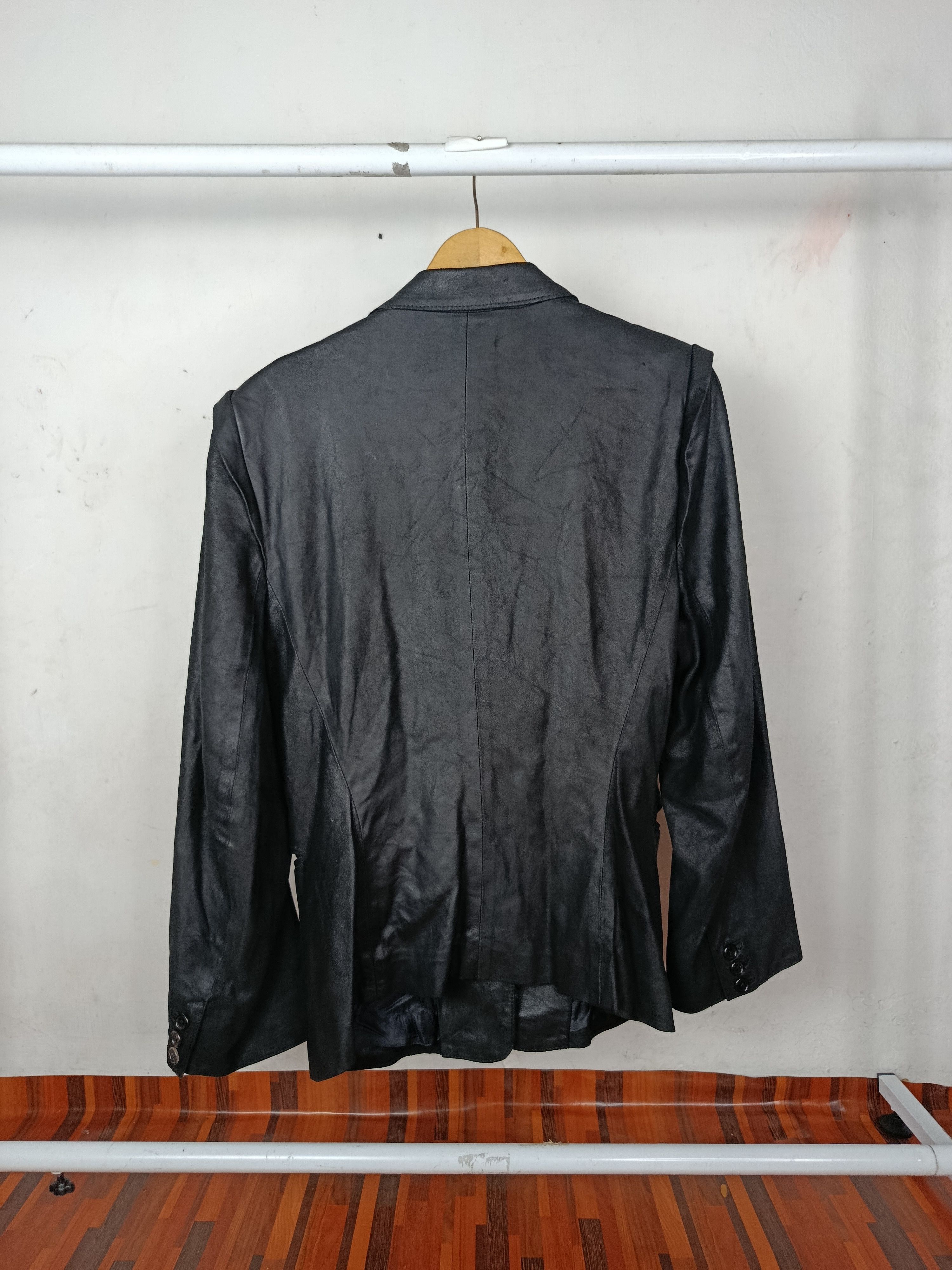 Ann Demeulemeester Vintage 00s Ann Demeulemeester Leather Blazer Size M / US 6-8 / IT 42-44 - 9 Thumbnail