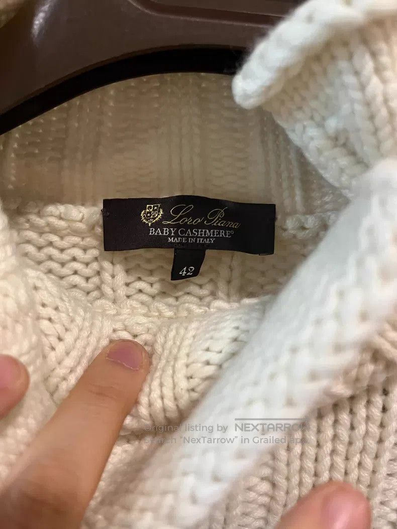 Loro Piana Loro Piana Baby Cashmere Collar Cashmere Sweater Size S / US 4 / IT 40 - 4 Thumbnail