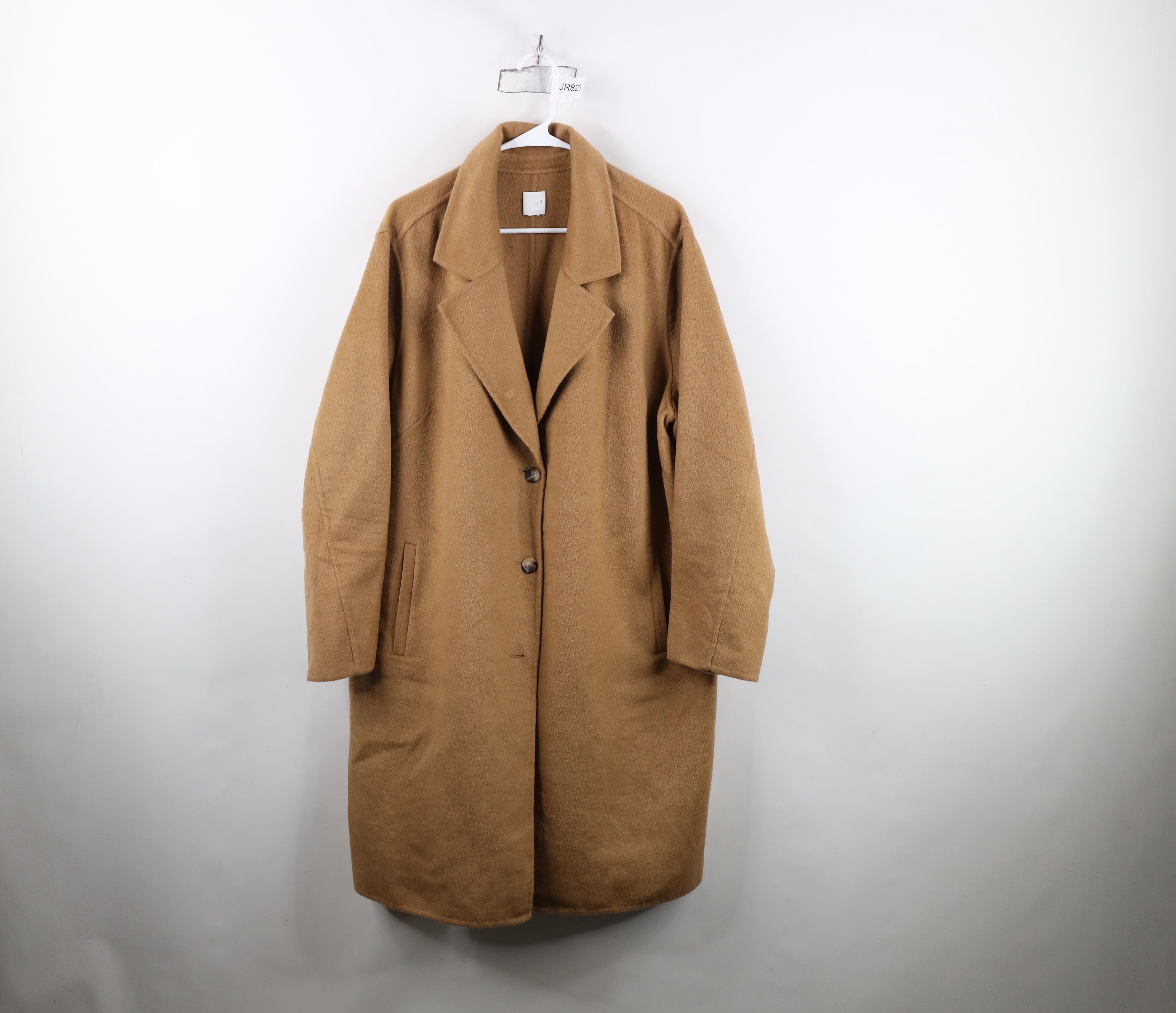 J. Jill J Jill Distressed Wool Blend Button Overcoat Jacket Brown Size XXL / US 16-18 / IT 52-54 - 1 Thumbnail
