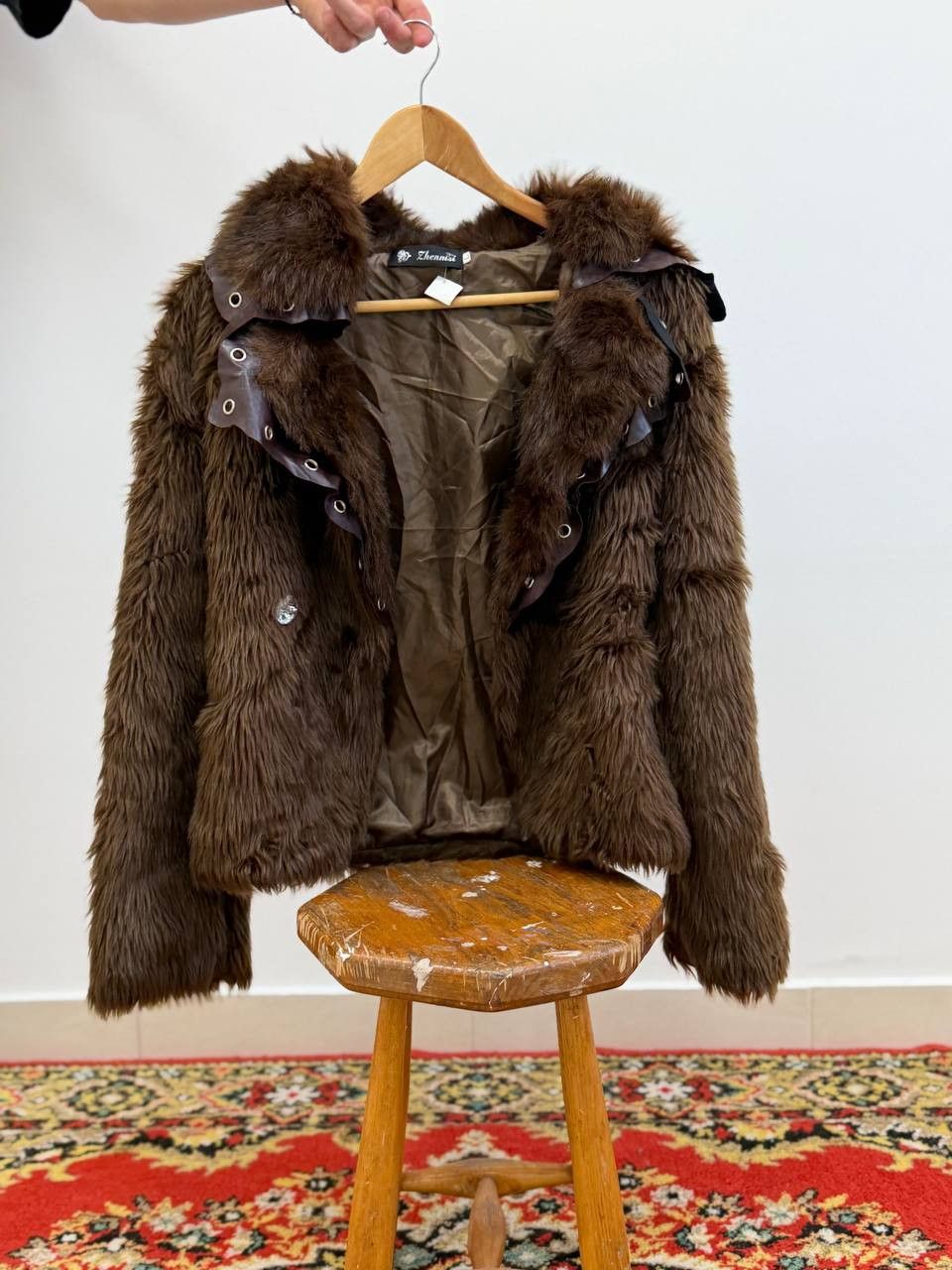 Japanese Brand Vintage Avant-Garde Faux Fur Y2K Leopard Jacket Size S / US 4 / IT 40 - 6 Thumbnail