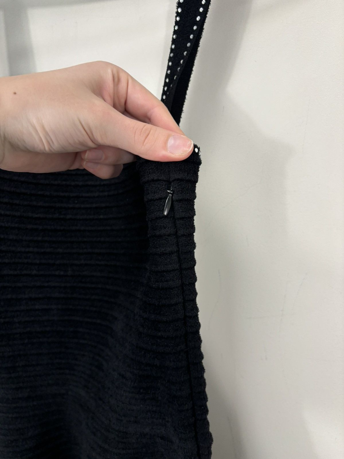 Sandro Sandro Paris NWT Velvet Knit Black Strapless Mini Dress Size S / US 4 / IT 40 - 7 Thumbnail