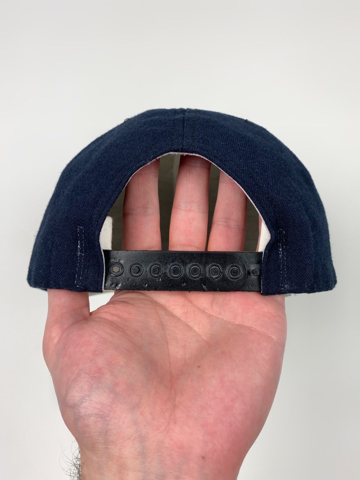 New Era 80s 90s Vintage New Era Dupont Visor Navy Blank Snapback Hat Size ONE SIZE - 4 Thumbnail