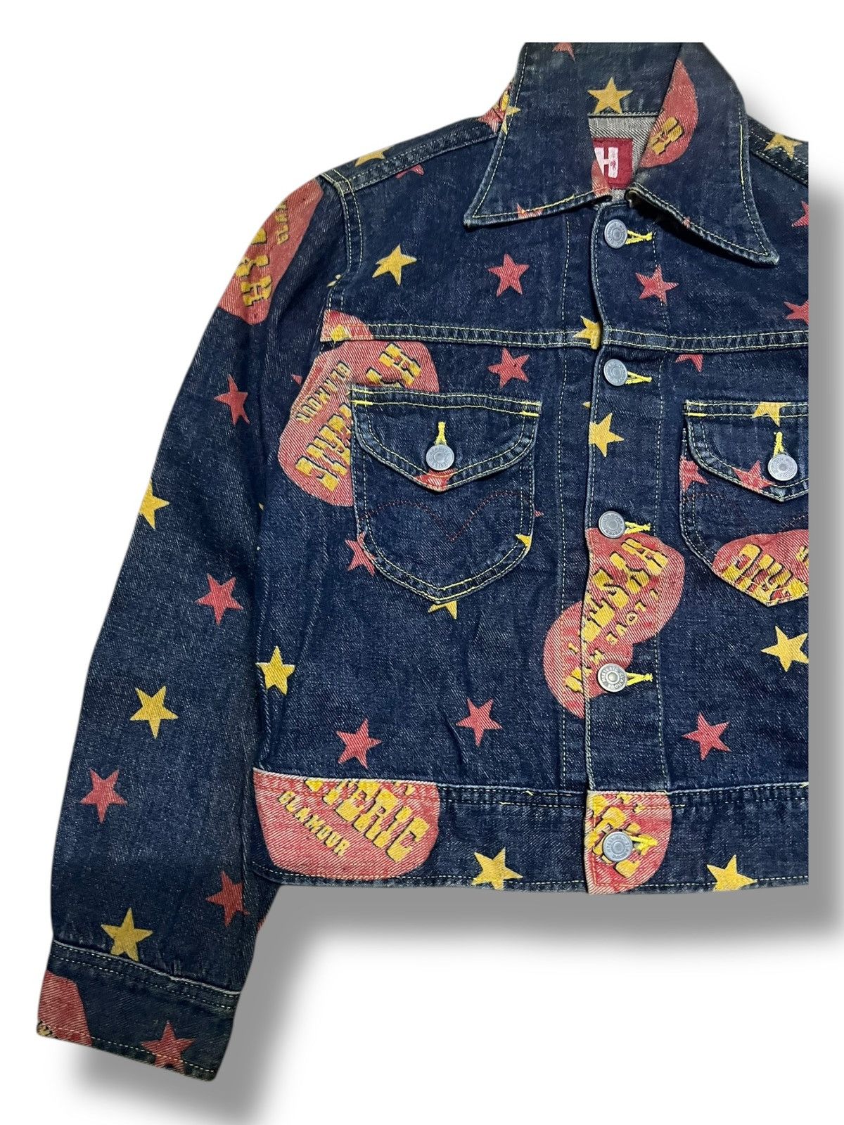 Hysteric Glamour Hysteric Glamour All-Over Print Denim Jacket Size US XXS / EU 40 - 5 Thumbnail