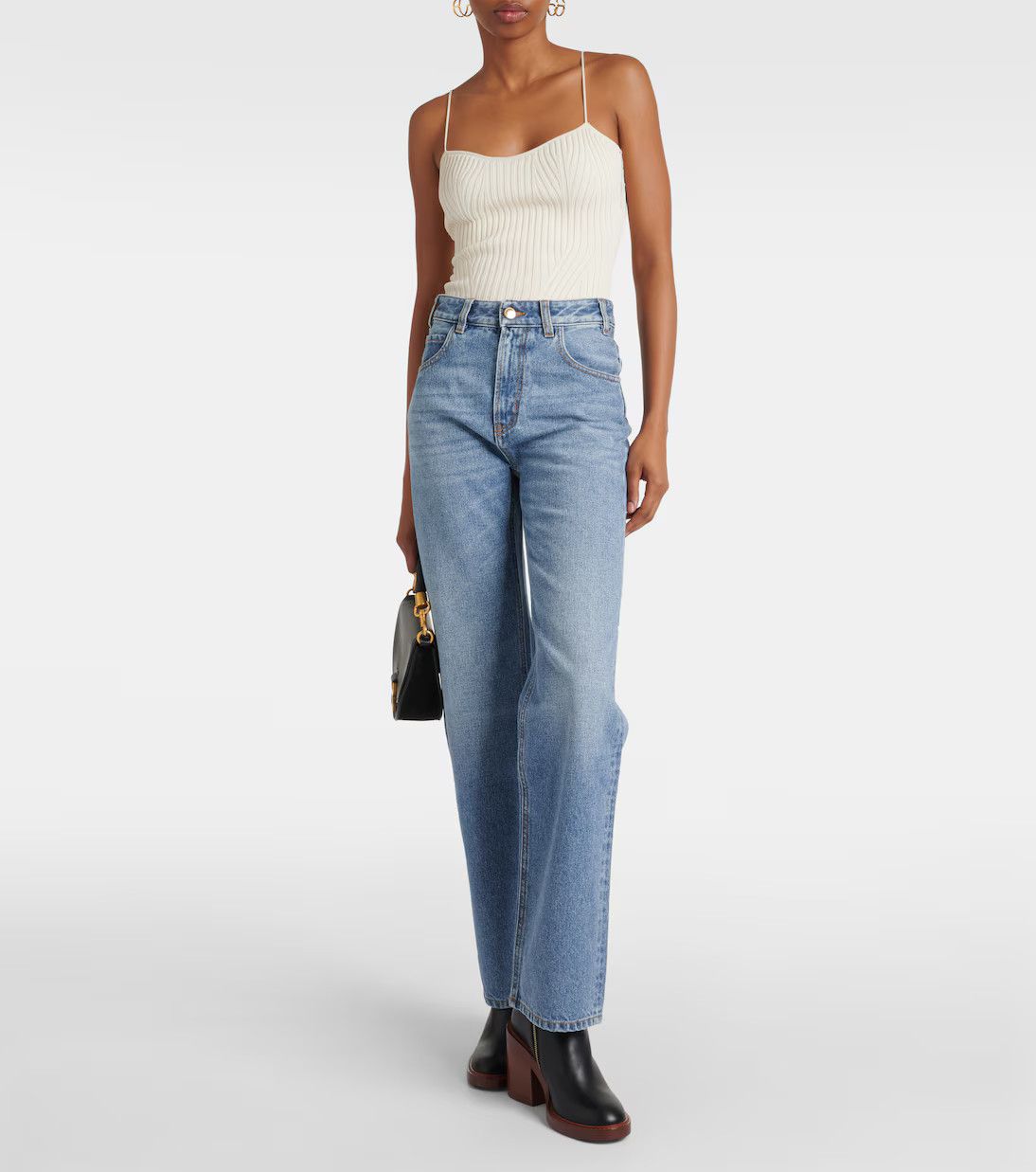Chloe o1y0825 Denim Pant in Blue Size 27" / US 4 / IT 40 - 4 Thumbnail