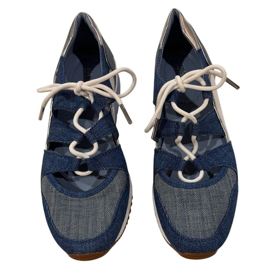 Michael Kors *DS23 MICHAEL KORS Women's Liv Trainer Sneakers Denim Size 6 Size US 6 / IT 36 - 1 Thumbnail
