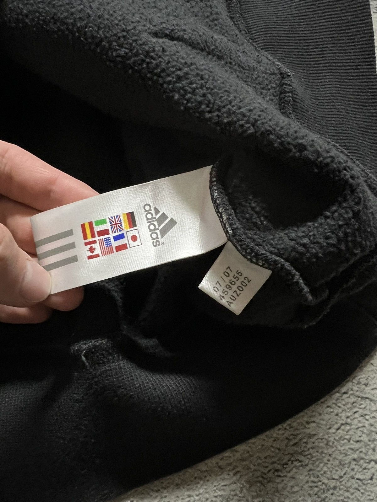 Adidas × Vintage Vintage Y2k Adidas 🖤 Spellout Big Logo Hoodie 00’s Size US L / EU 52-54 / 3 - 7 Thumbnail