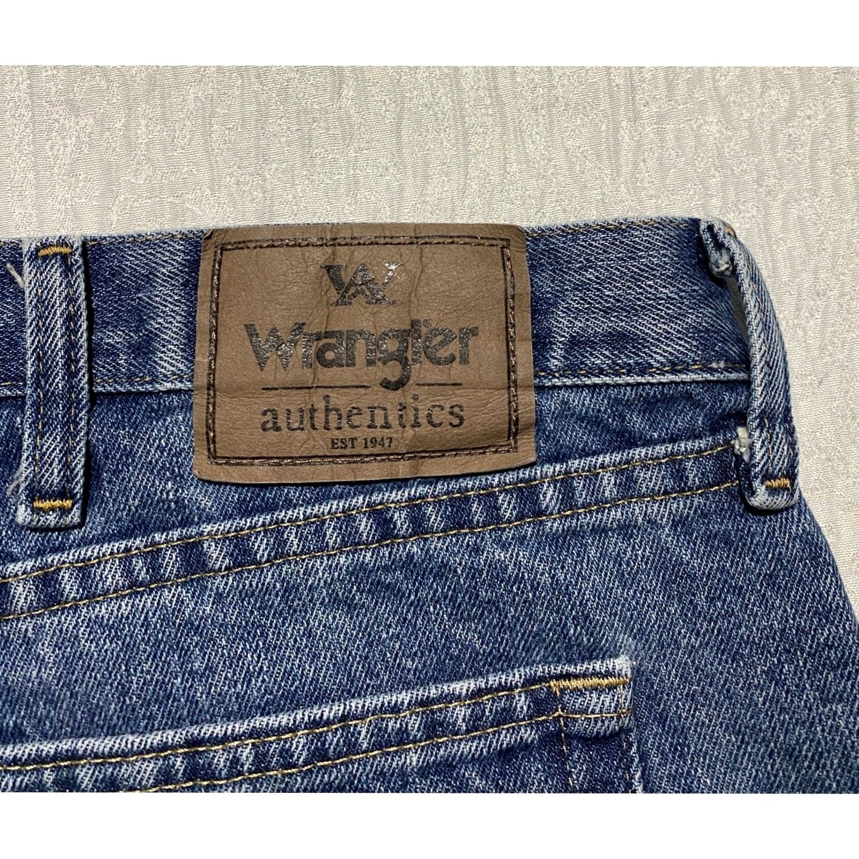 Wrangler Wrangler Authentics Mens Relaxed Fit Straight Leg Jeans 40x29 Blue Denim ZM200VS Size US 40 / EU 56 - 7 Thumbnail