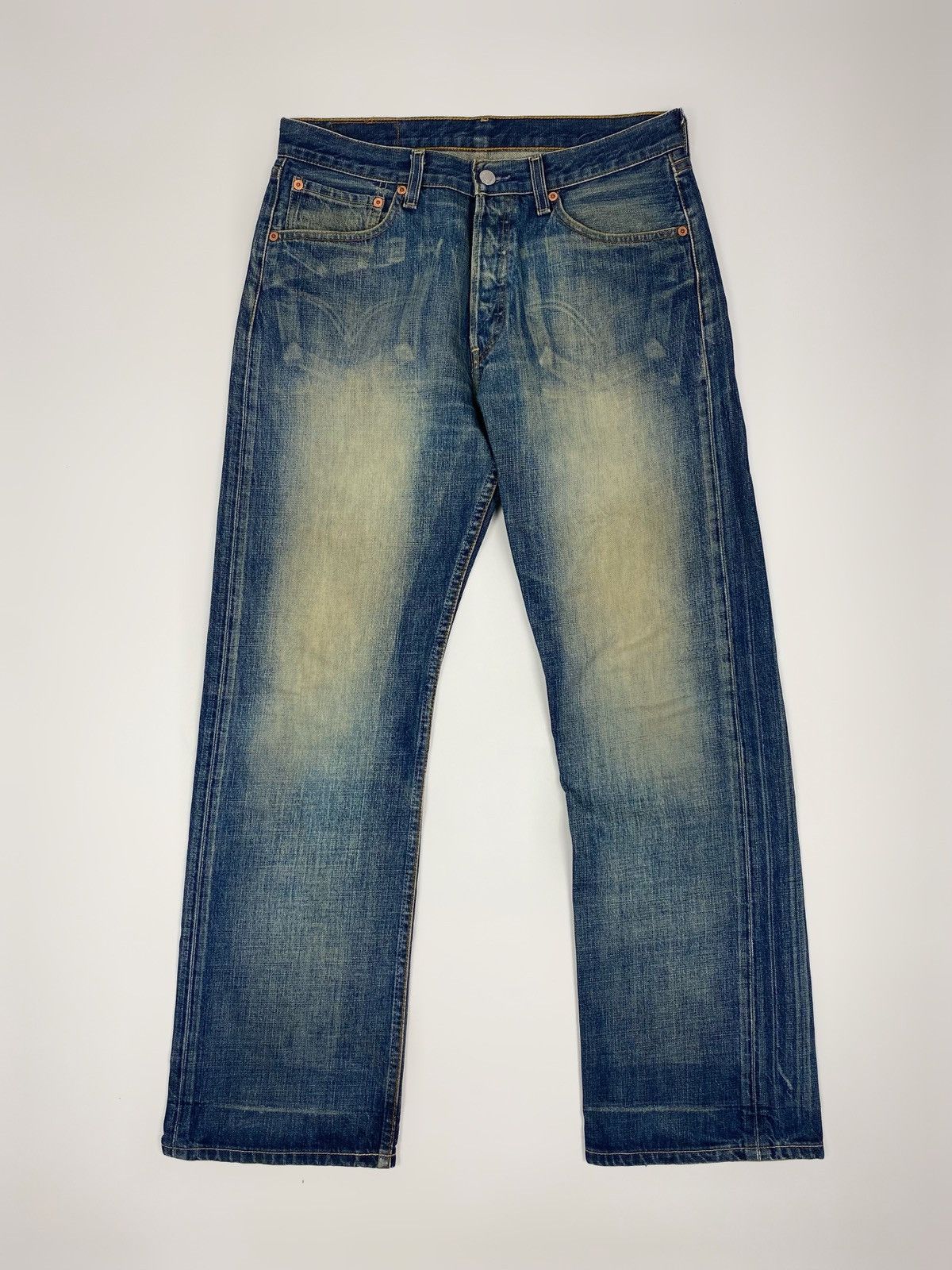 Levi's Y2K Vintage Distressed Levi’s 501 Mud Wash Denim Pants 32X30 Size US 32 / EU 48 - 3 Thumbnail
