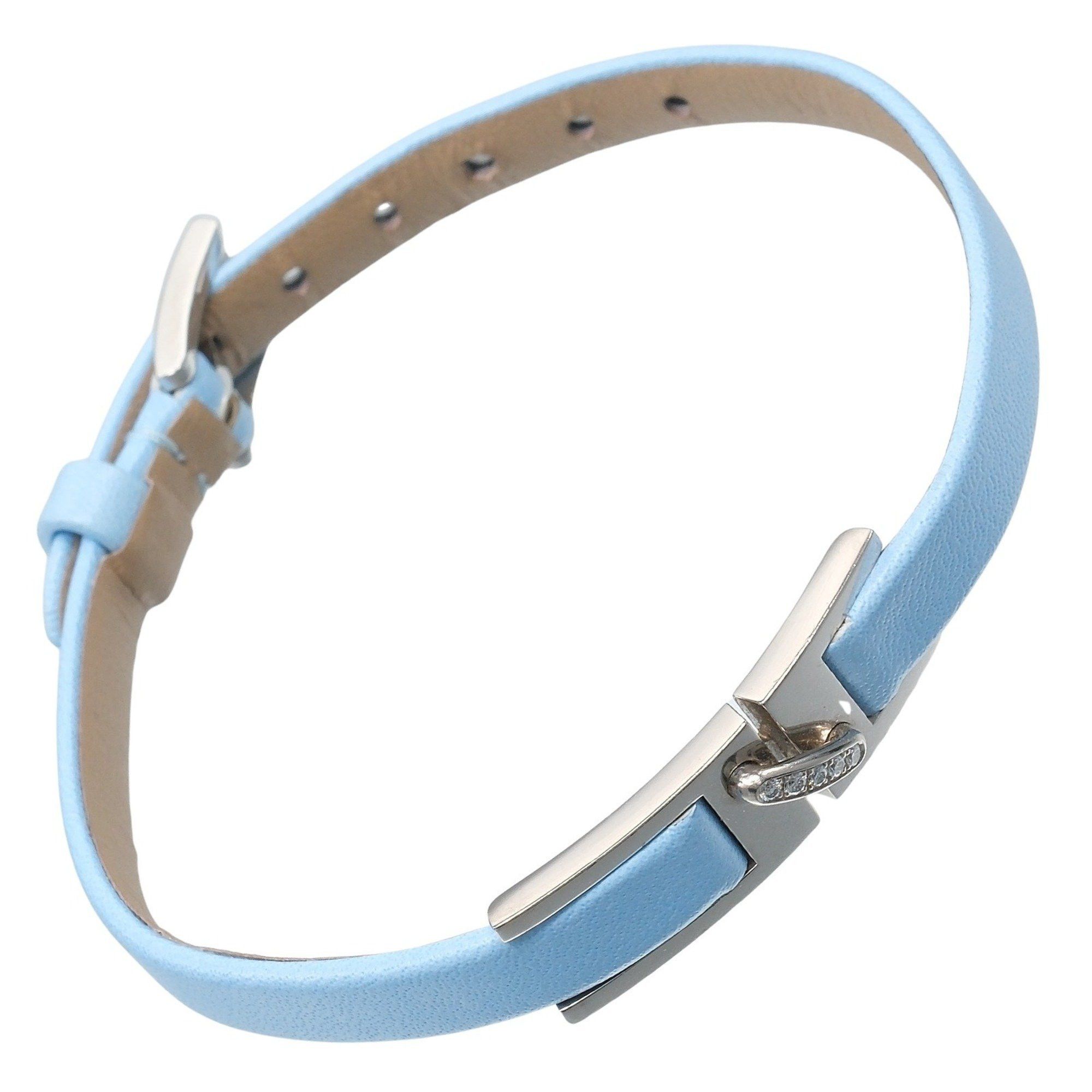 Other Chaumet Lien Bracelet, 18K White Gold with Diamonds and Leather, Approx. 7.2g Size ONE SIZE - 1 Thumbnail
