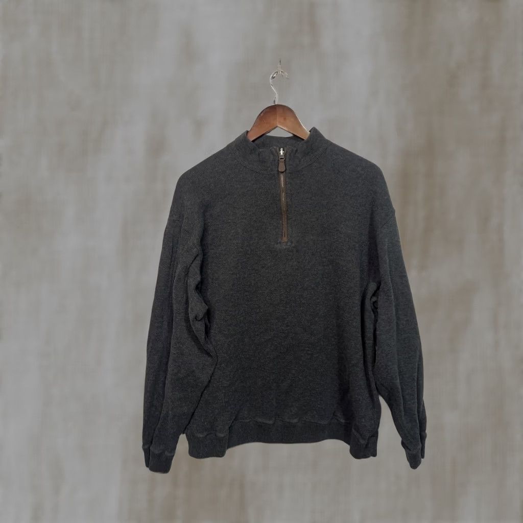 Cremieux Cremieux Men's Half Zip Sweater Charcoal Gray XL Windbreaker Jacket with Zipper Size US XL / EU 56 / 4 - 1 Thumbnail