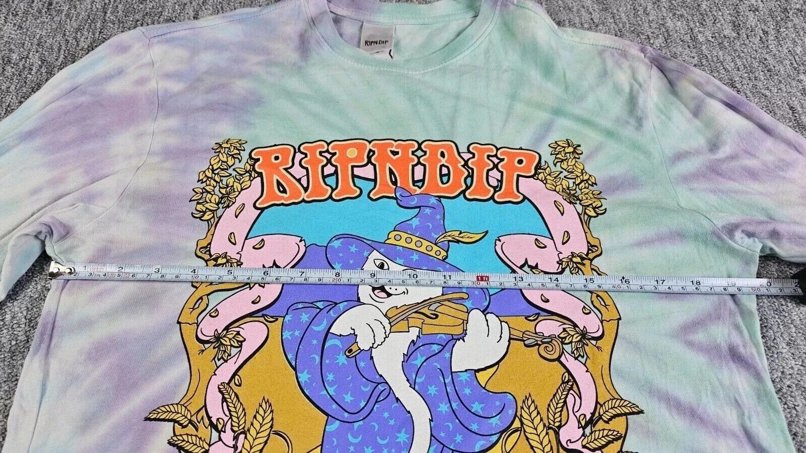 RIPNDIP RIPNDIP Nice Wizard Long Sleeve Tee Psychedelic Tie Dye Med Size US M / EU 48-50 / 2 - 8 Thumbnail
