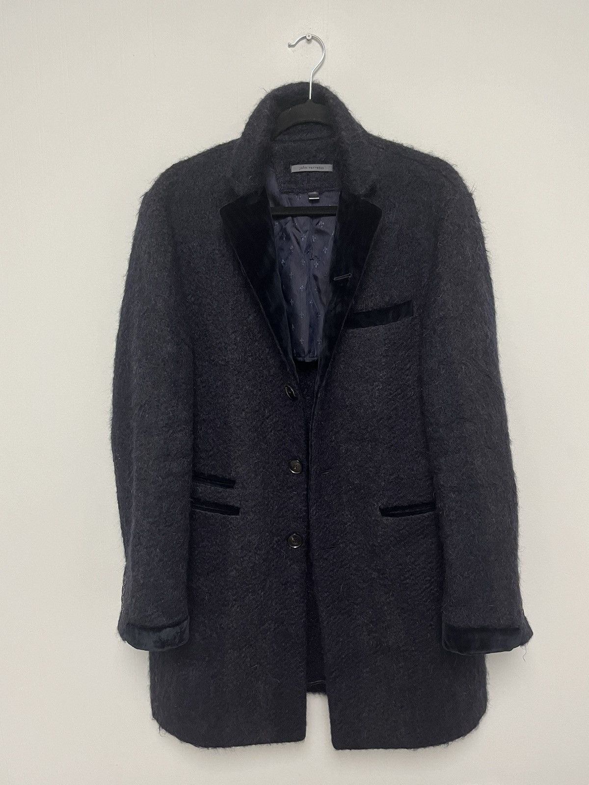 John Varvatos Velvet Trim mohair coat. 50 Size US M / EU 48-50 / 2 - 9 Thumbnail