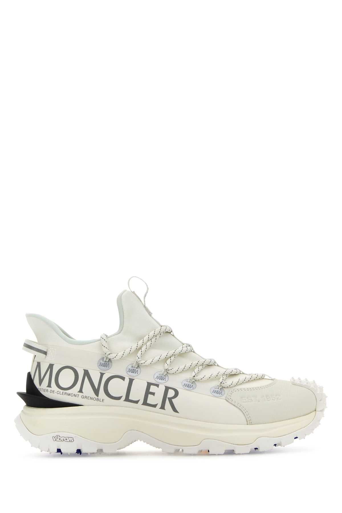 image of Moncler White Fabric And Rubber Trailgrip Lite2 Sneakers, Women's (Size 6)