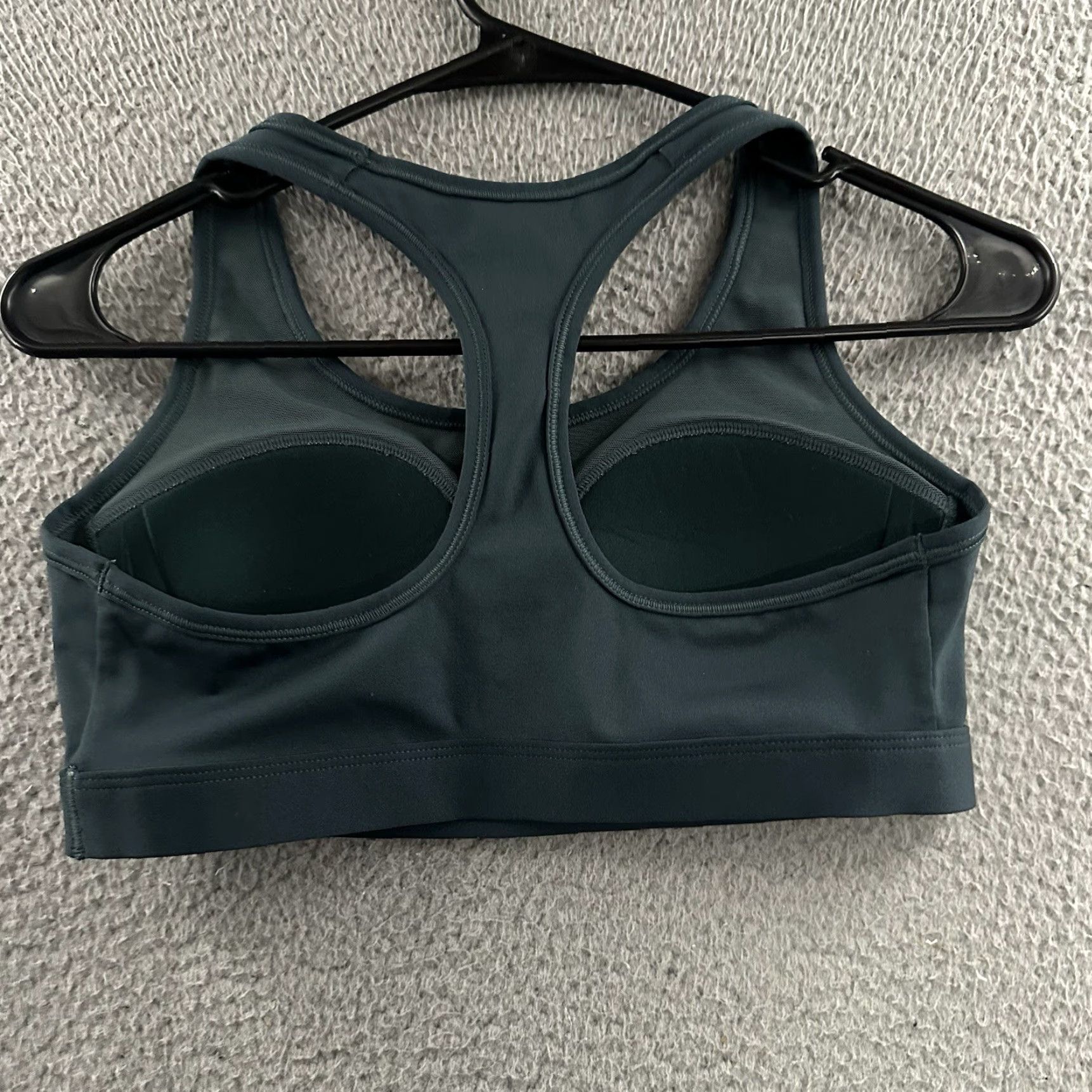 Nike Nike Womens Sports Bra Green S Small Racerback Padded Swoosh Polyester Spandex Activewear Size ONE SIZE - 5 Thumbnail