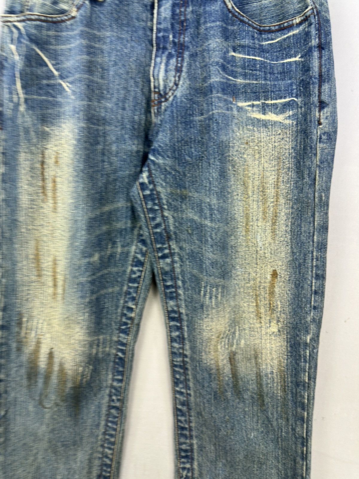 If Six Was Nine SixStarExclusiveDesign Distressed Straight Cut Jeans Size US 32 / EU 48 - 3 Thumbnail