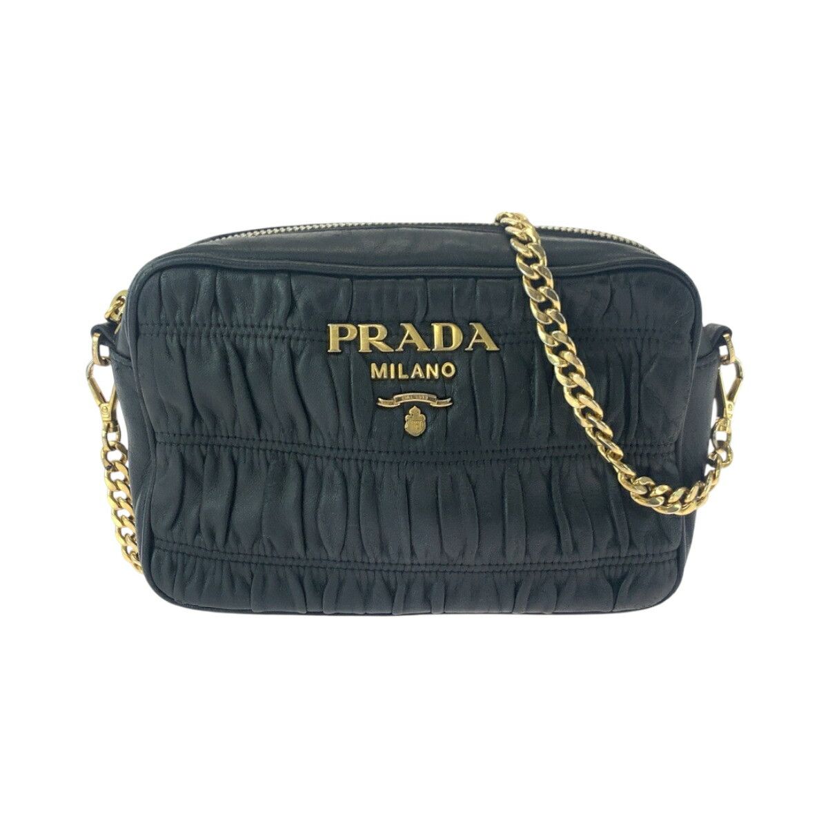 Prada Prada 1BH112 Nappa Leather Chain Shoulder Bag Leather Shoulder Bag 1BH112 DUTY FREE for USA