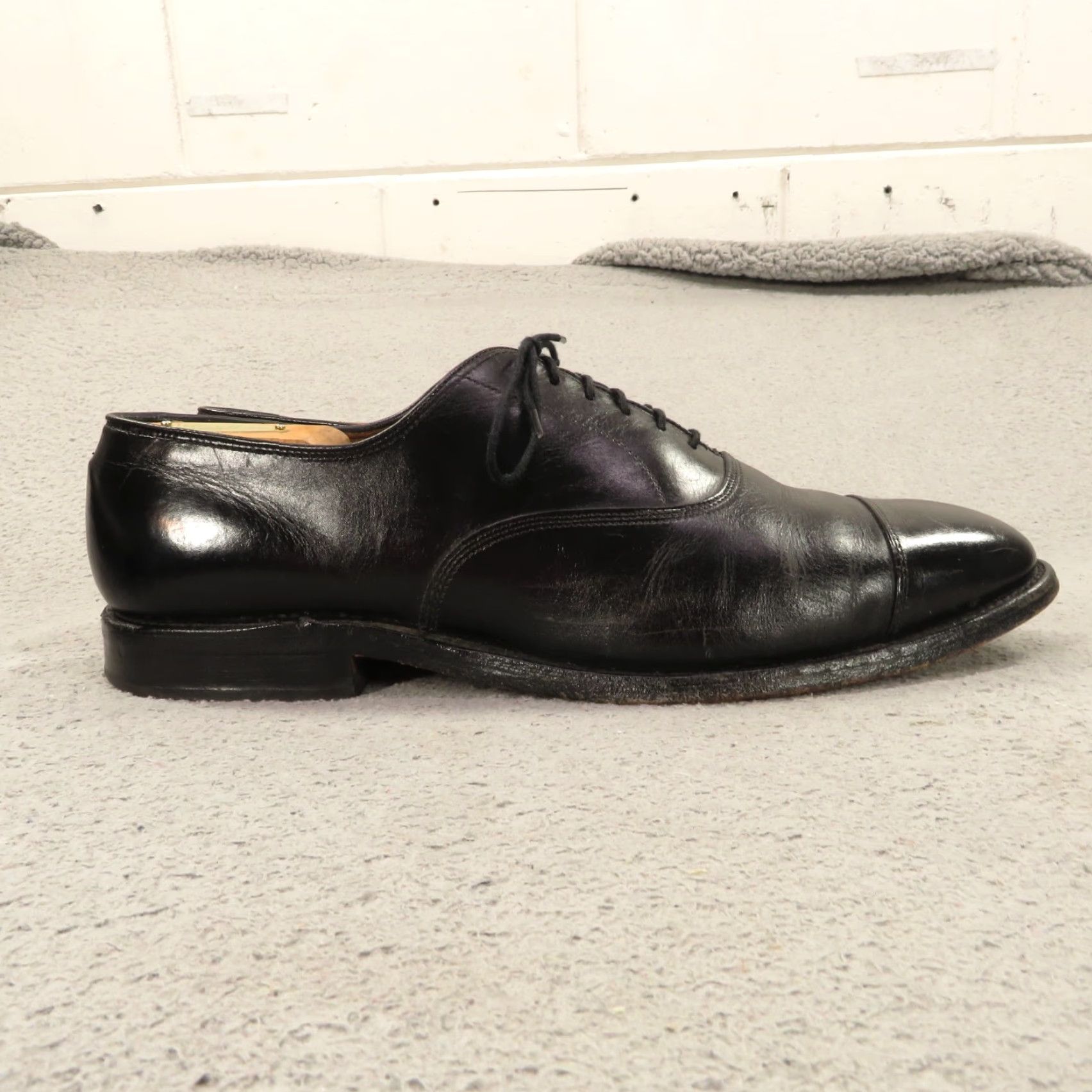 Allen Edmonds Allen Edmonds Fifth Avenue Shoes Mens 9.5 D Black Cap Toe Leather Oxford USA 5th Ave Shoes Mens 9.5 D Size ONE SIZE - 6 Thumbnail