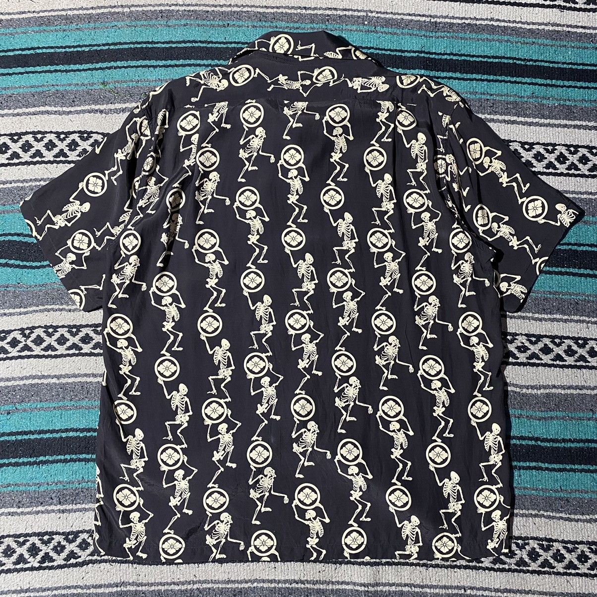 Evisu Evisu Far East Japan Multi Skeleton Hawaiian Rayon Shirt Size US L / EU 52-54 / 3 - 1 Thumbnail
