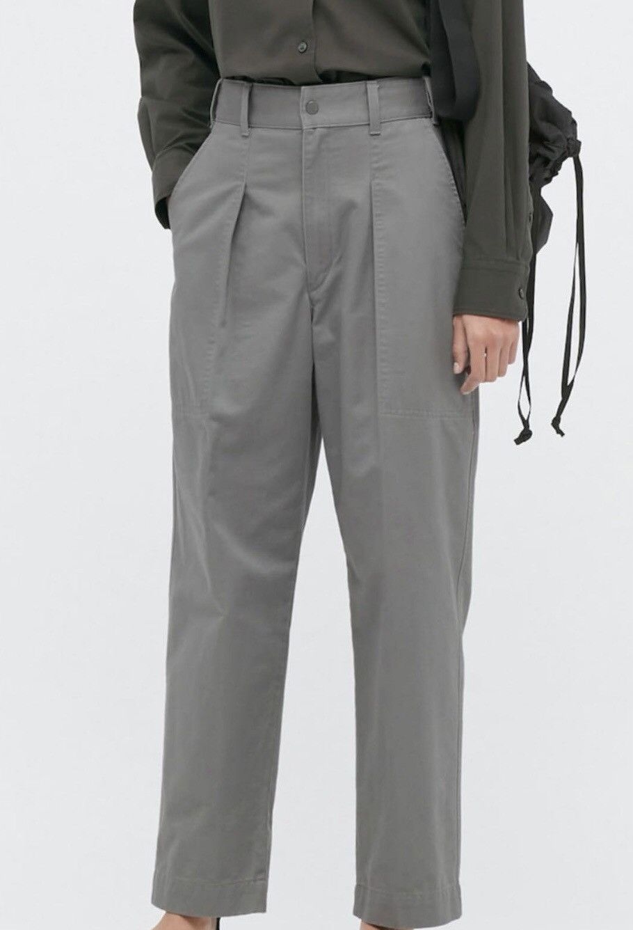 Christophe Lemaire × Japanese Brand × Uniqlo Uniqlo X Lemaire Pleated Baker Fatigue Pants Size 25" / US 0 / IT 36 - 2 Thumbnail