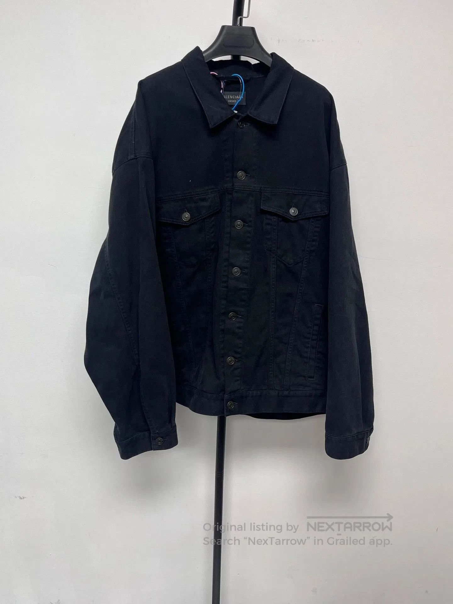 Balenciaga Balenciaga Logo Print Oversized Denim Jacket. Size US M / EU 48-50 / 2 - 2 Thumbnail