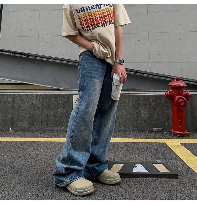 custom faded damaged baggy skate pants