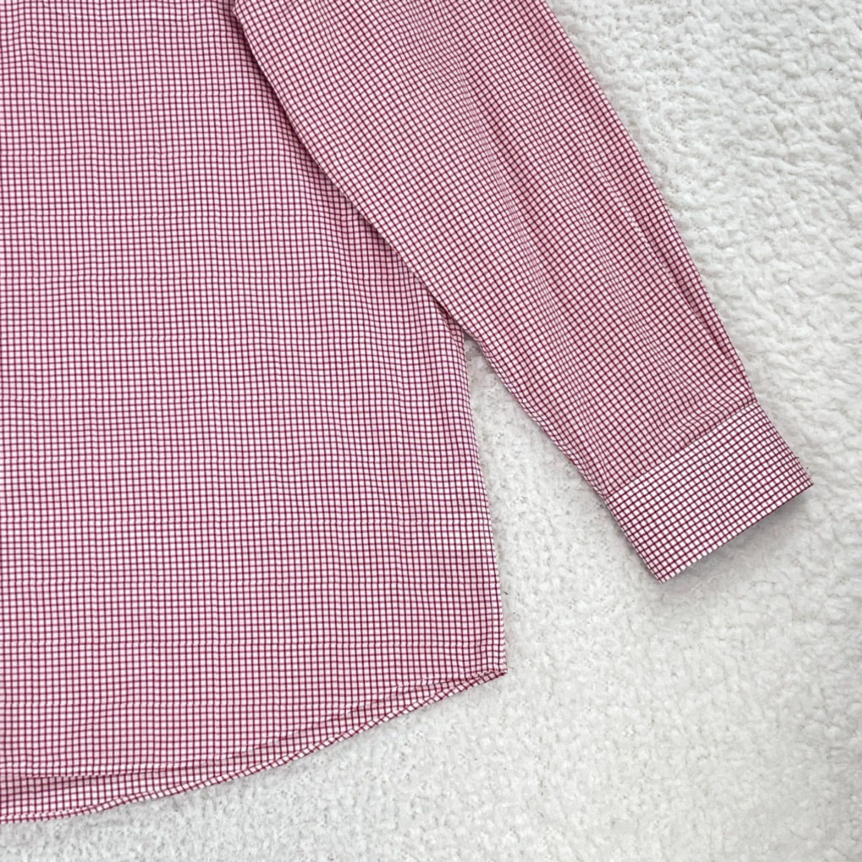 Cutter & Buck Cutter & Buck Red White Check Button-Down Shirt Mens XL Long Sleeve Cotton Polyester Dress Shirt Size US XL / EU 56 / 4 - 4 Thumbnail
