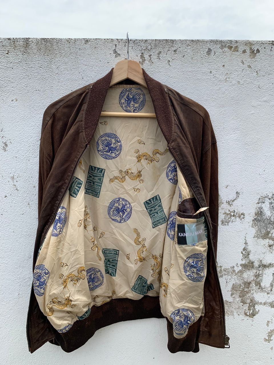 Designer Vintage 90’s Kansai Yamamoto Art Leather Jacket Size US L / EU 52-54 / 3 - 7 Thumbnail