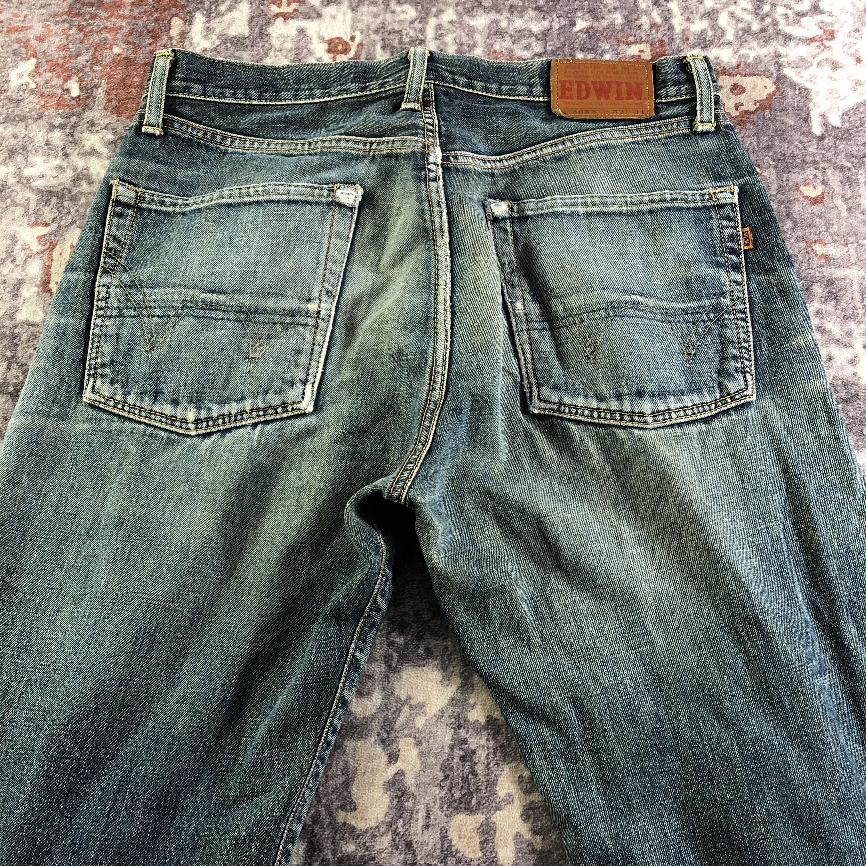 Edwin Vintage Blue Wash Edwin 505 Selvedge Jeans-JM3645 Size US 34 / EU 50 - 4 Thumbnail