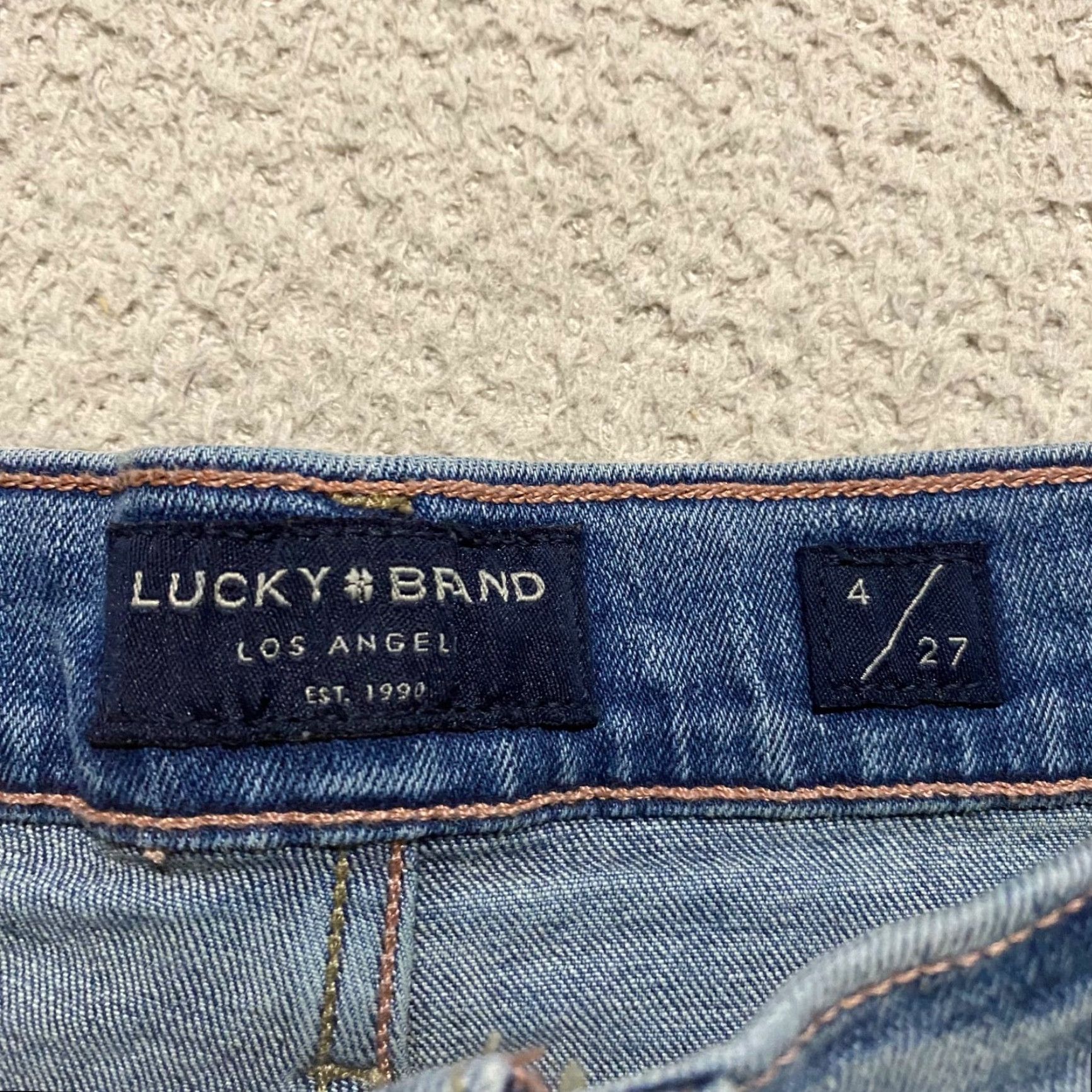 Lucky Brand Lucky Brand Jeans Womens 4 Blue Denim Medium Wash Ava Skinny Distressed Jeans Size 27" / US 4 / IT 40 - 3 Thumbnail