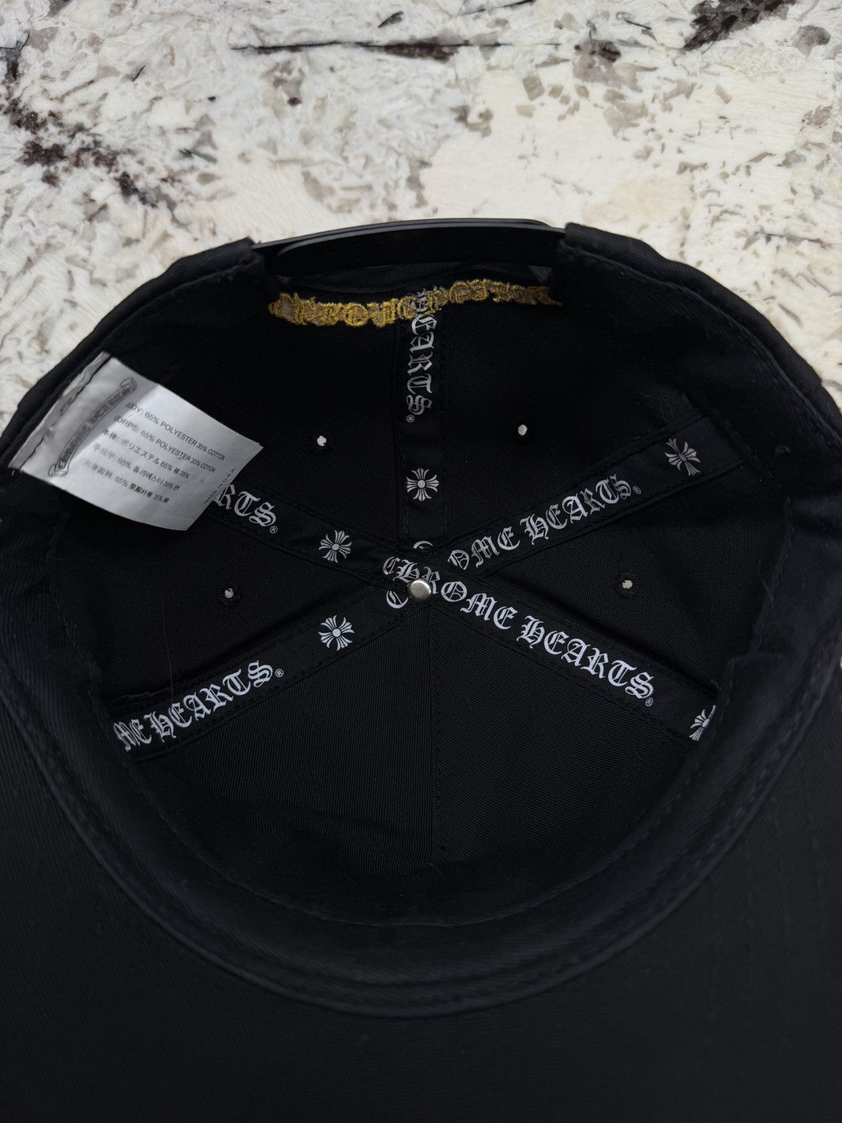 Chrome Hearts Chrome Hearts CH Patch Hat Black Yellow Baseball Cap Size ONE SIZE - 10 Thumbnail