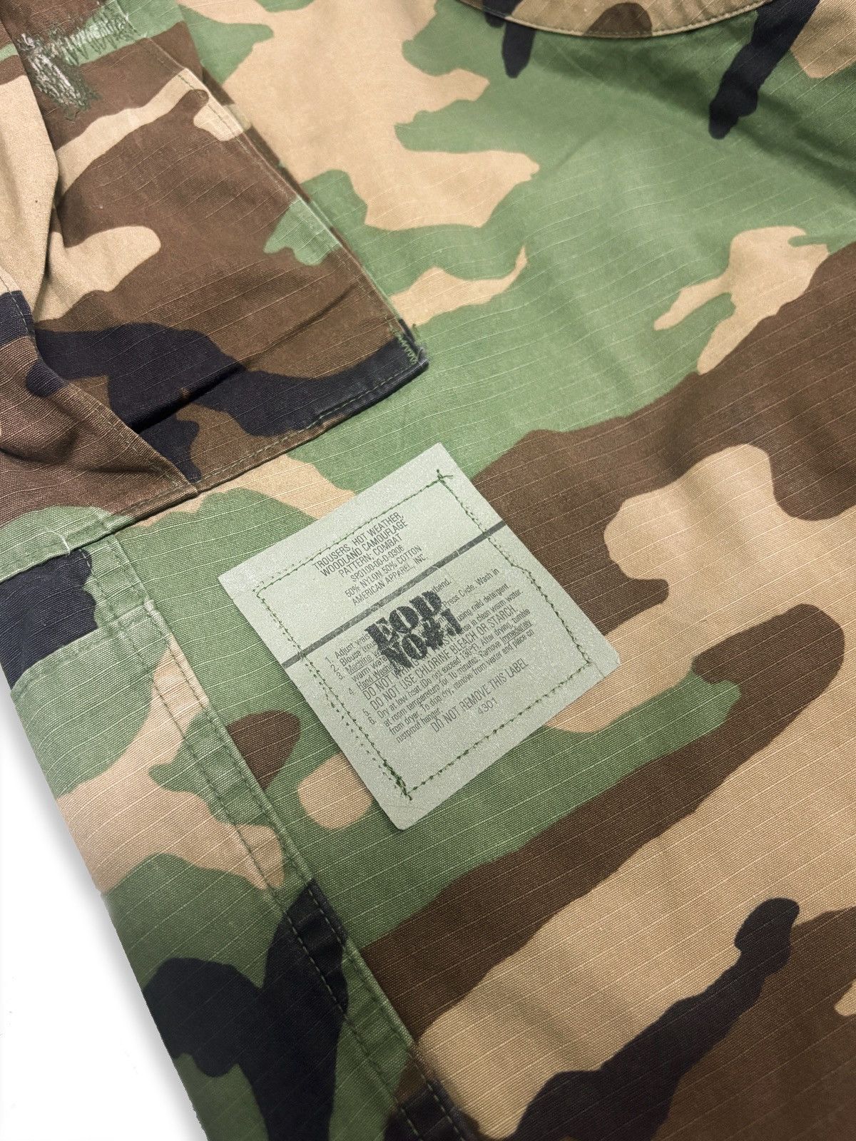 Vintage Woodland BDU Bermuda (Rip Stop) Size US 35 - 4 Thumbnail