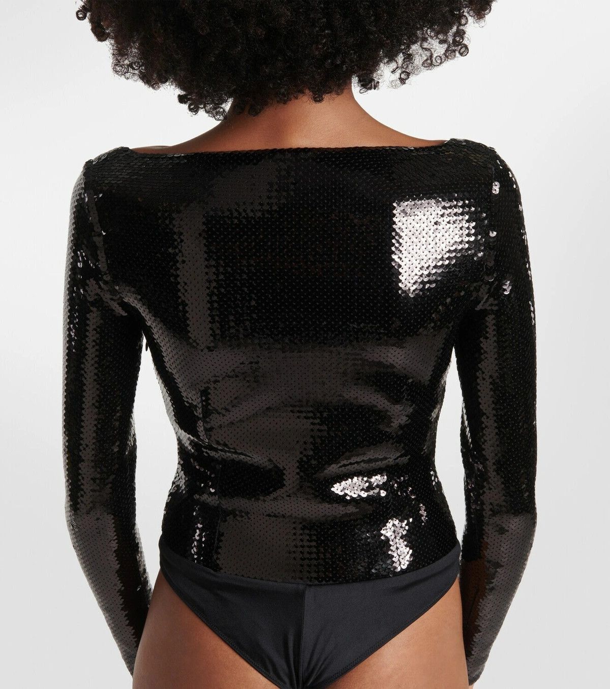 Balenciaga o1y0625 Sequins Bodysuit in Black Size XS / US 0-2 / IT 36-38 - 4 Thumbnail