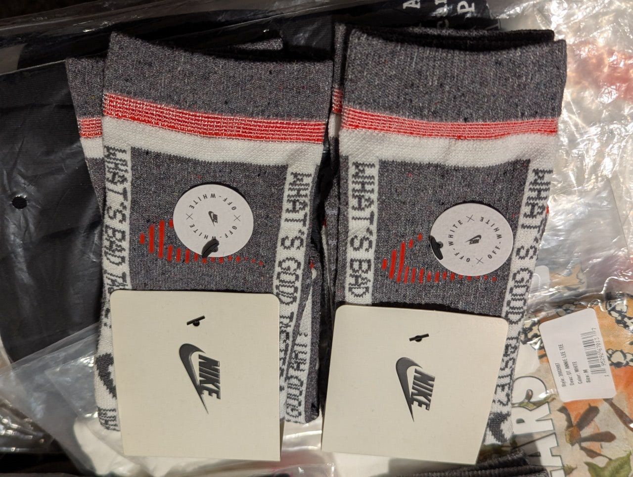 Nike × Off-White Nike X Off-White Socks CN5786-020 Size ONE SIZE - 4 Thumbnail