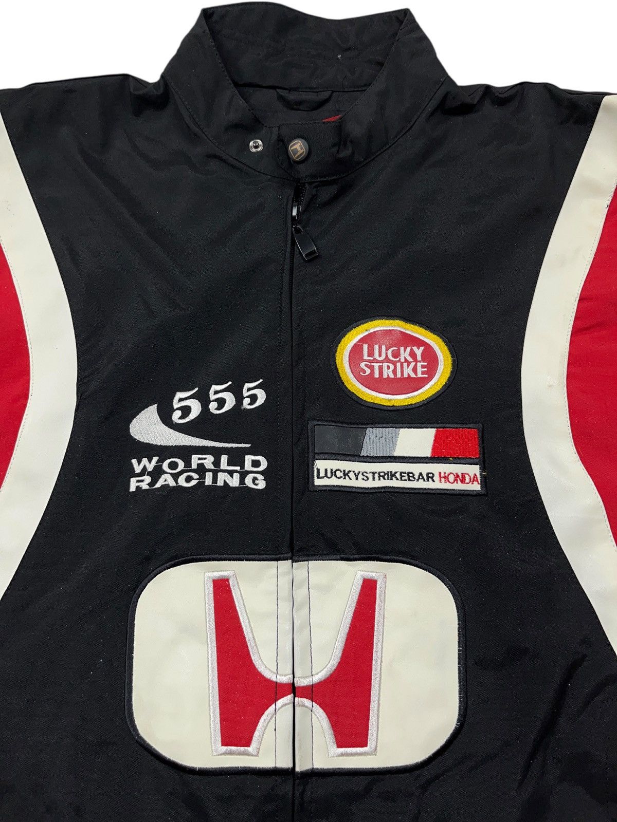 Honda Vintage Honda Nylon Racing Jacket Lucky Strike y2k Michelin Size US XL / EU 56 / 4 - 7 Thumbnail