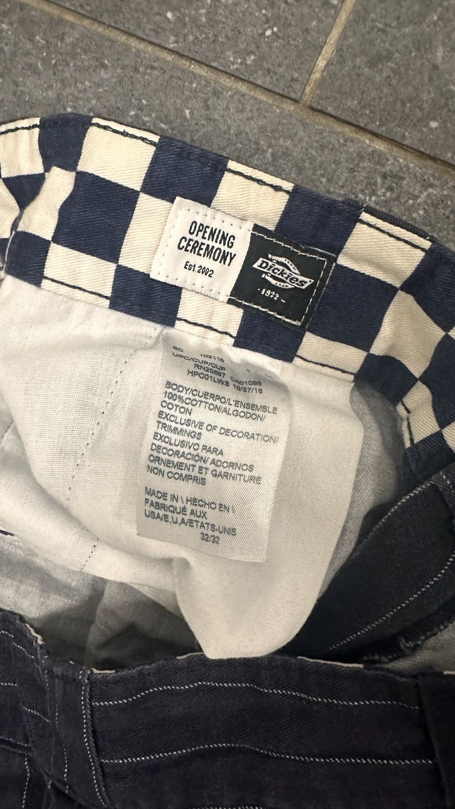 Dickies × Opening Ceremony Opening Ceremony x Dickies Navy Stripe Trouser Size US 32 / EU 48 - 2 Thumbnail
