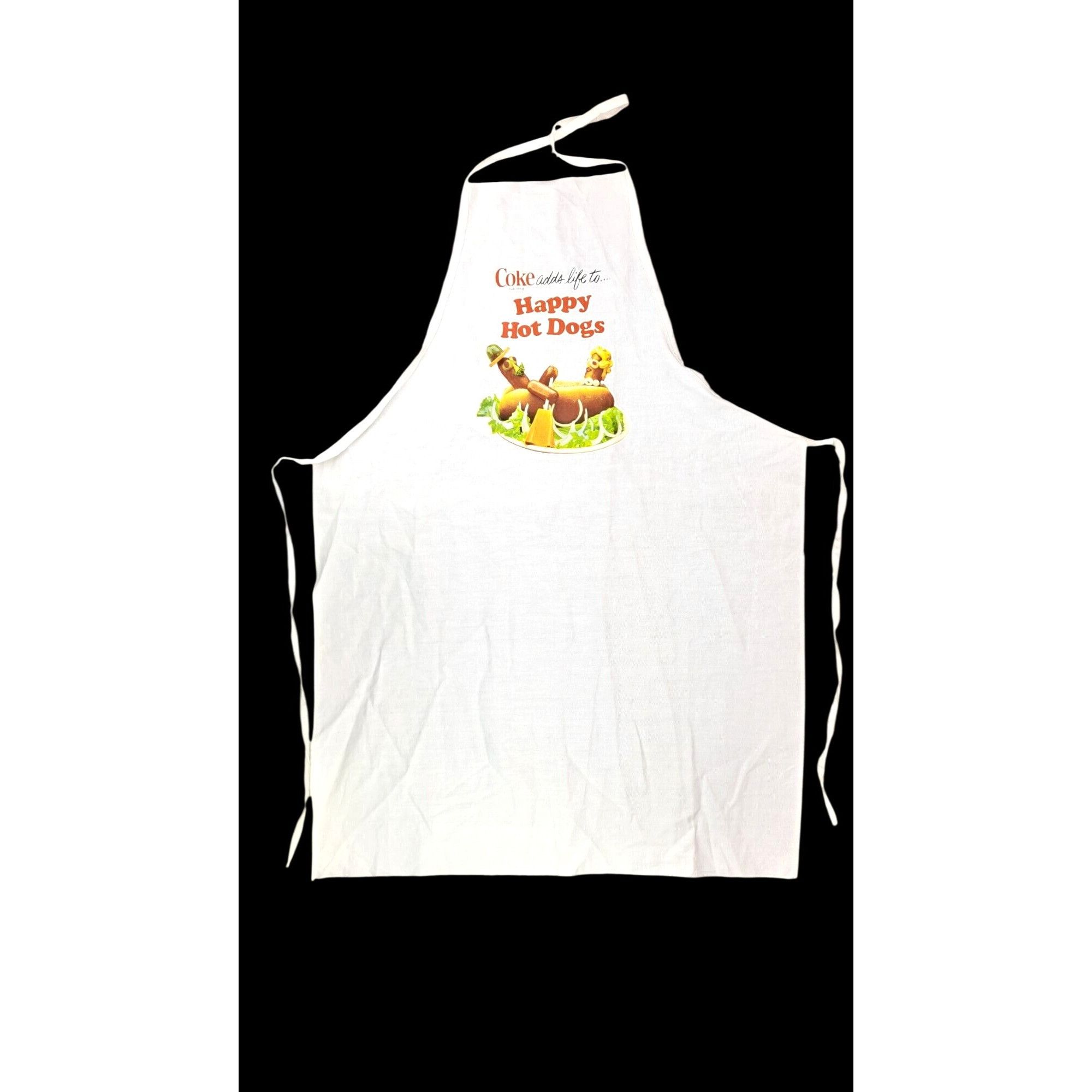Coca Cola Vintage Coca-Cola Coke Happy Hot Dogs White Apron Graphic Size ONE SIZE - 1 Thumbnail