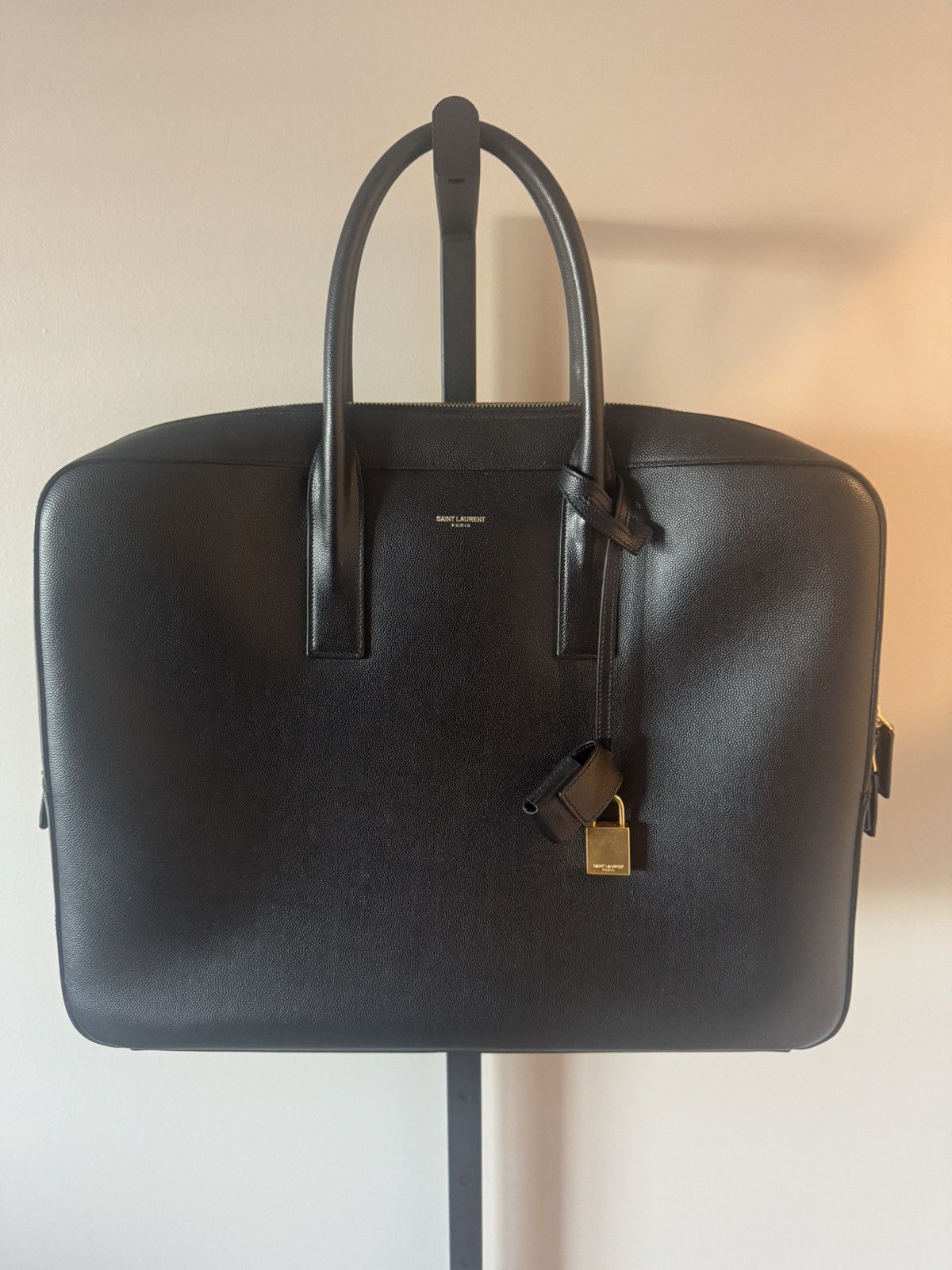 Saint Laurent Paris Saint Laurent Paris Leather Briefcase Size ONE SIZE - 1 Thumbnail