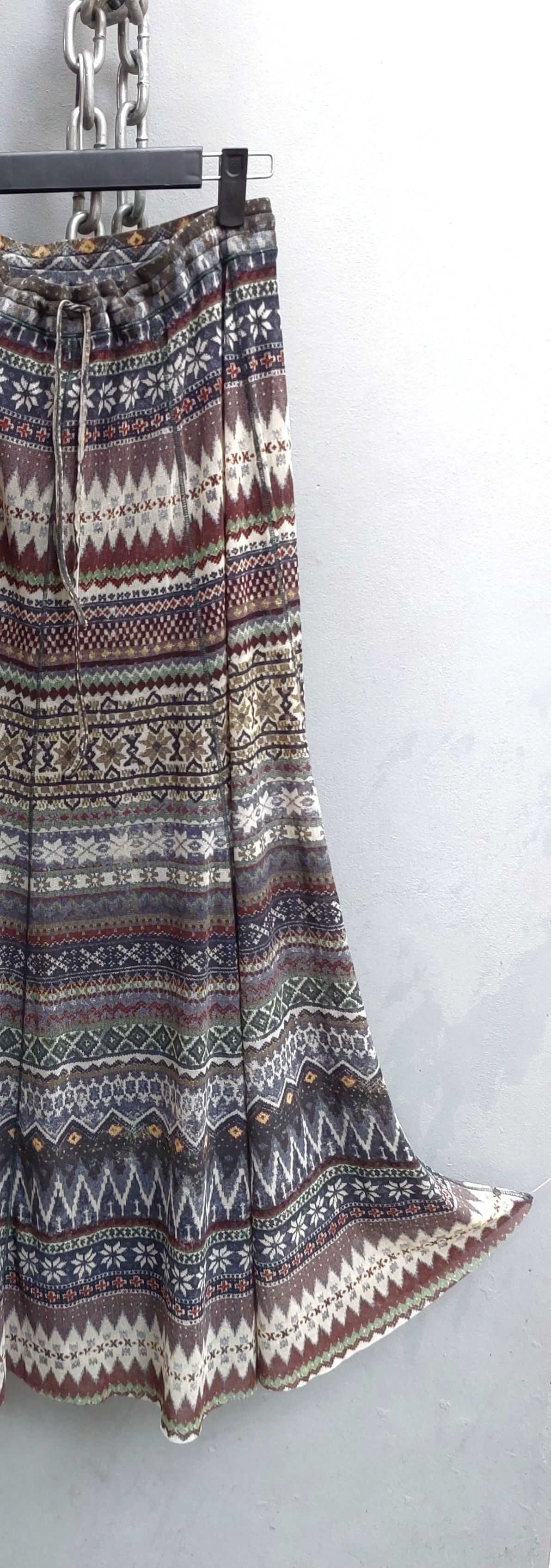 Jean Paul Gaultier Jean Paul Gaultier Gored Tribal Print Maxi Skirt Size 38" / US 16 / IT 52 - 3 Thumbnail