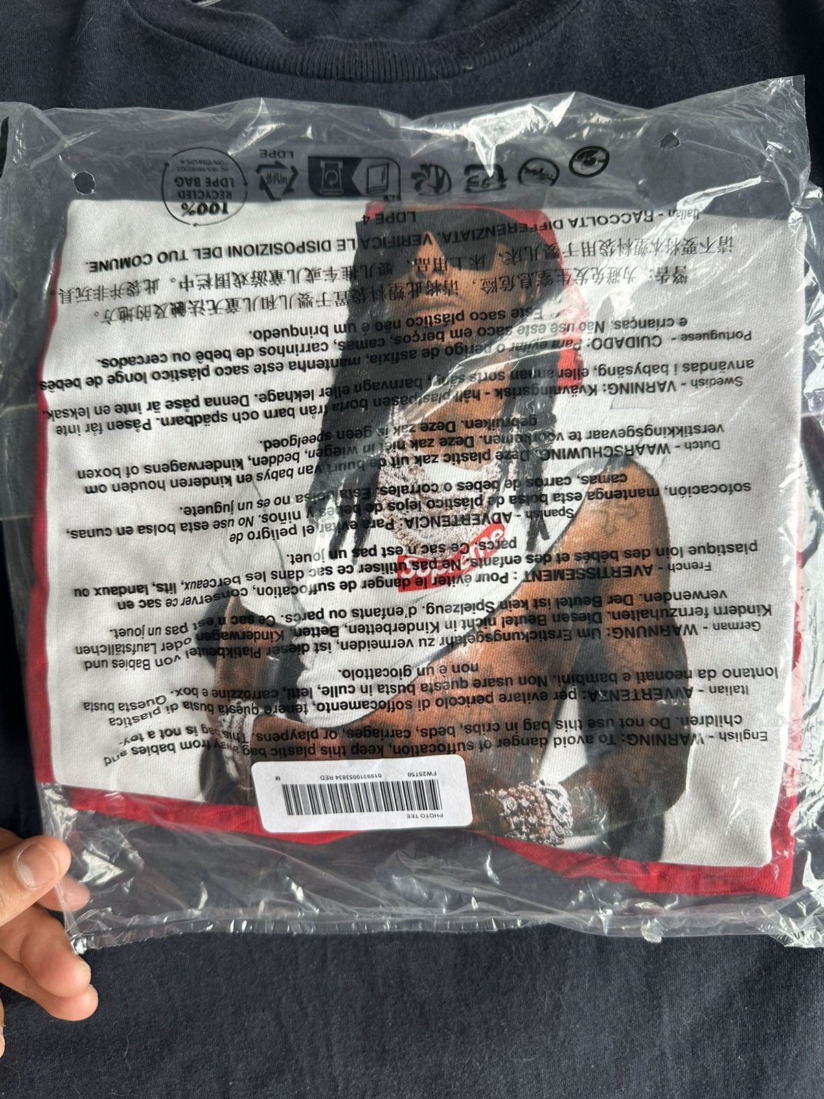 Supreme M Supreme x Diego Maradona photo tee Tshirt red box logo