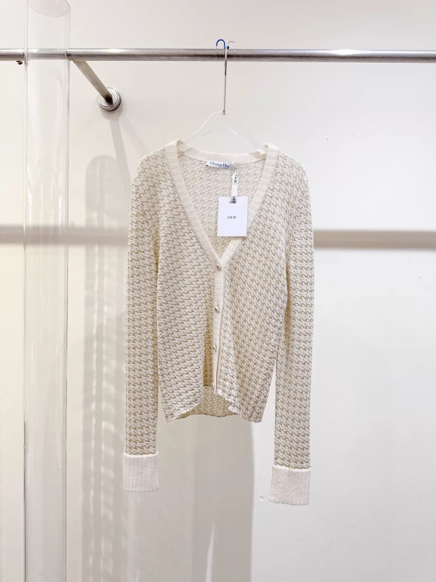Dior Dior Gold Thread Cardigan Women's F38 Size S / US 4 / IT 40 - 1 Thumbnail