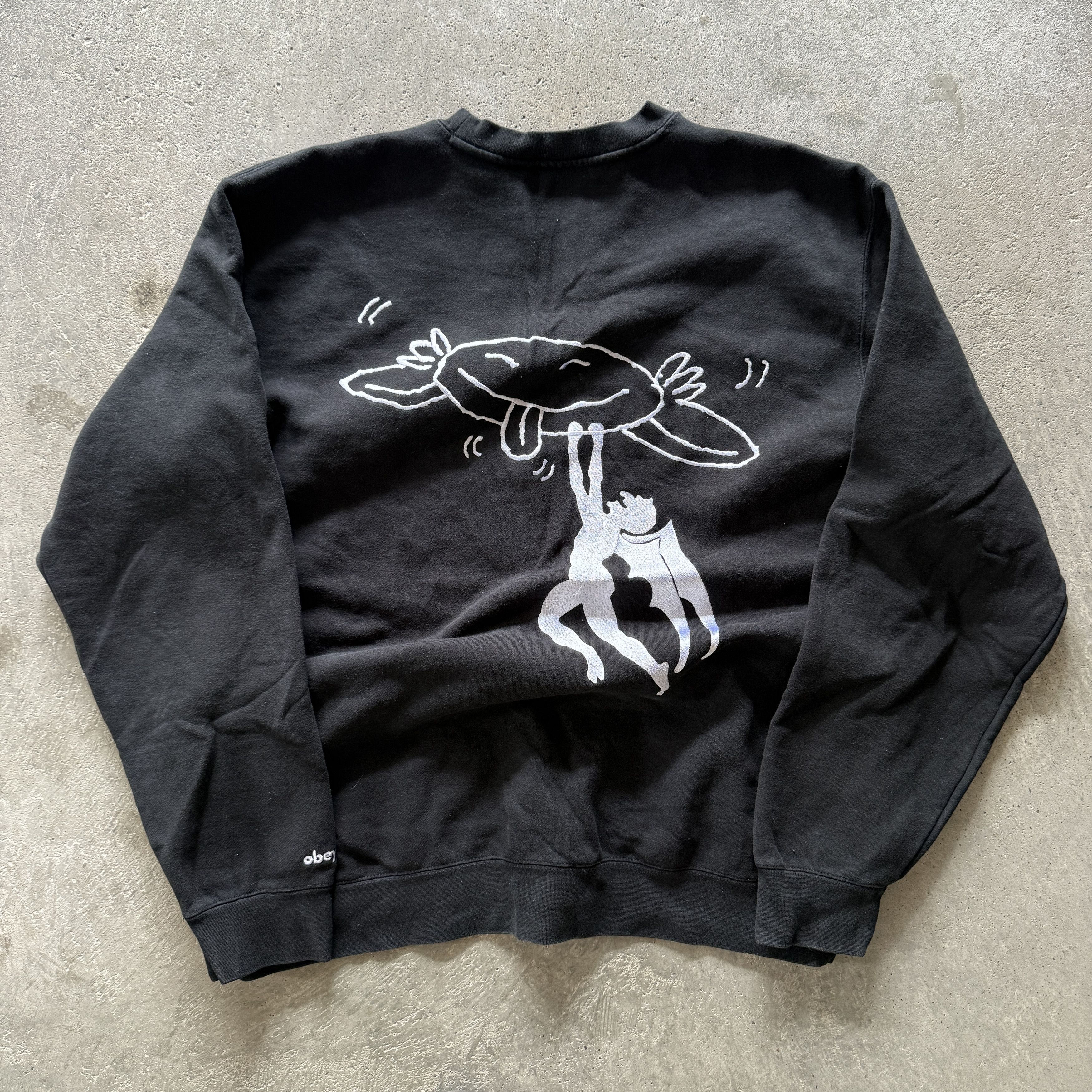 Obey vintage y2k obey black graphic sweatshirt Size US XL / EU 56 / 4 - 1 Thumbnail