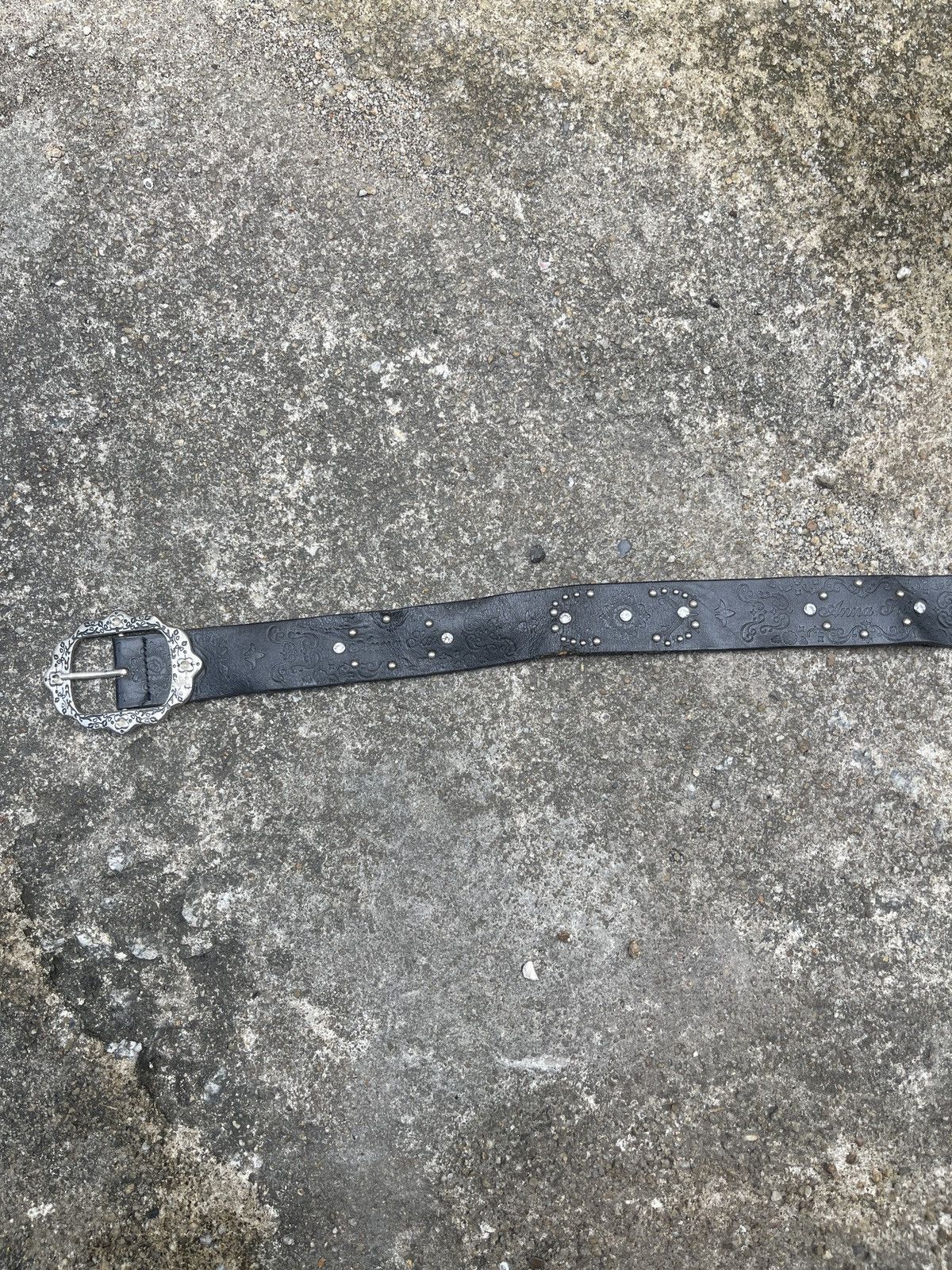 If Six Was Nine Last Drop🔥Rare🔥Anna Sui Butterfly Studed Leather Belt Size ONE SIZE - 7 Thumbnail