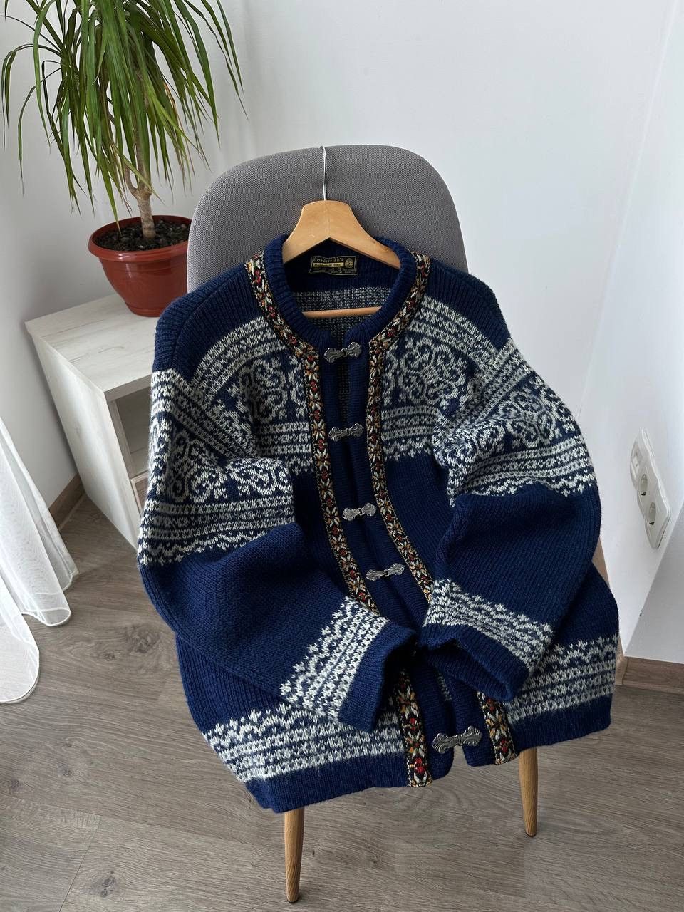 Vintage Vintage Nordsrikk Norway Wool Blue Cardigan Sweater Size US M / EU 48-50 / 2 - 9 Thumbnail